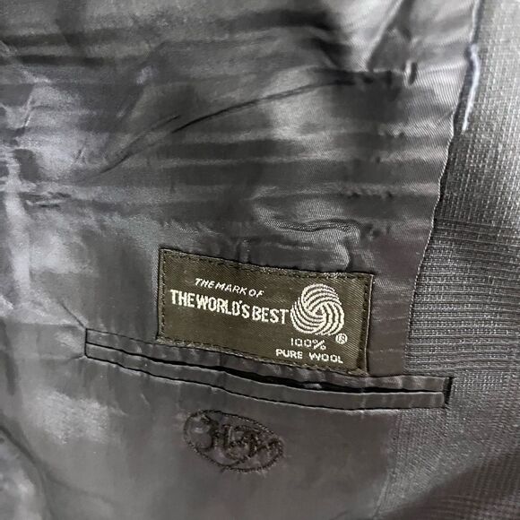 Men’s Hickey Freeman 100% Pure Wool Navy Suit Jacket - Picture 3 of 6